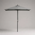Parasol carré d’extérieur 300 × 300 × 250 cm en polyester et acier, gris et noir